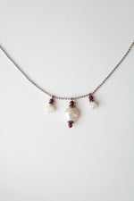 Genuine Baroque Pearl & Red Beaded Necklace