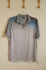PGA Tour Gray and Blue Athletic Polo Shirt | XL