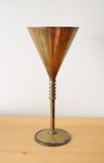 Silver-Plated Champagne Brass Stemmed Cup