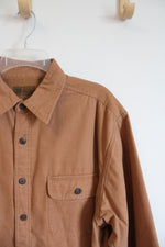 Faded Glory Fleece Lined Tan Button Down Shacket | L