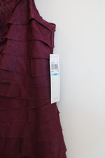 NEW London Times Burgundy Ruffle Dress | 20W