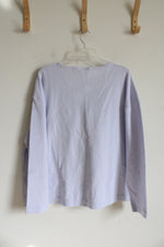 NEW Gap Lavender Waffle Knit Pocket Long Sleeved Top | XXL