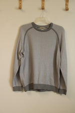 L.L. Bean Gray Knit Long Sleeve Sweater with Gray Contrast | XL-T