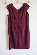 NEW London Times Burgundy Ruffle Dress | 20W