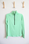 Under Armour Cold Gear Light Green 1/2 Zip Sweatshirt | M