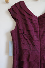 NEW London Times Burgundy Ruffle Dress | 20W