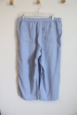J.Jill Light Blue Linen Blend Wide Leg Pants | M