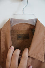 Faded Glory Fleece Lined Tan Button Down Shacket | L