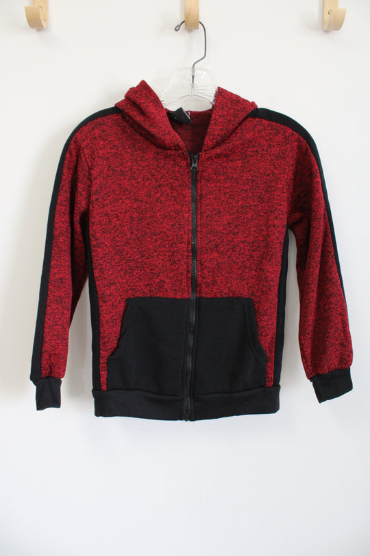 Jamplay Red Black Fleece Zip Up Hoodie | 8