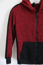 Jamplay Red Black Fleece Zip Up Hoodie | 8