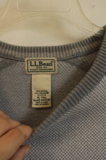 L.L. Bean Gray Knit Long Sleeve Sweater with Gray Contrast | XL-T