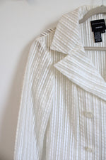 NEW Doncaster Cream Semi-Sheer Striped Jacket | 8
