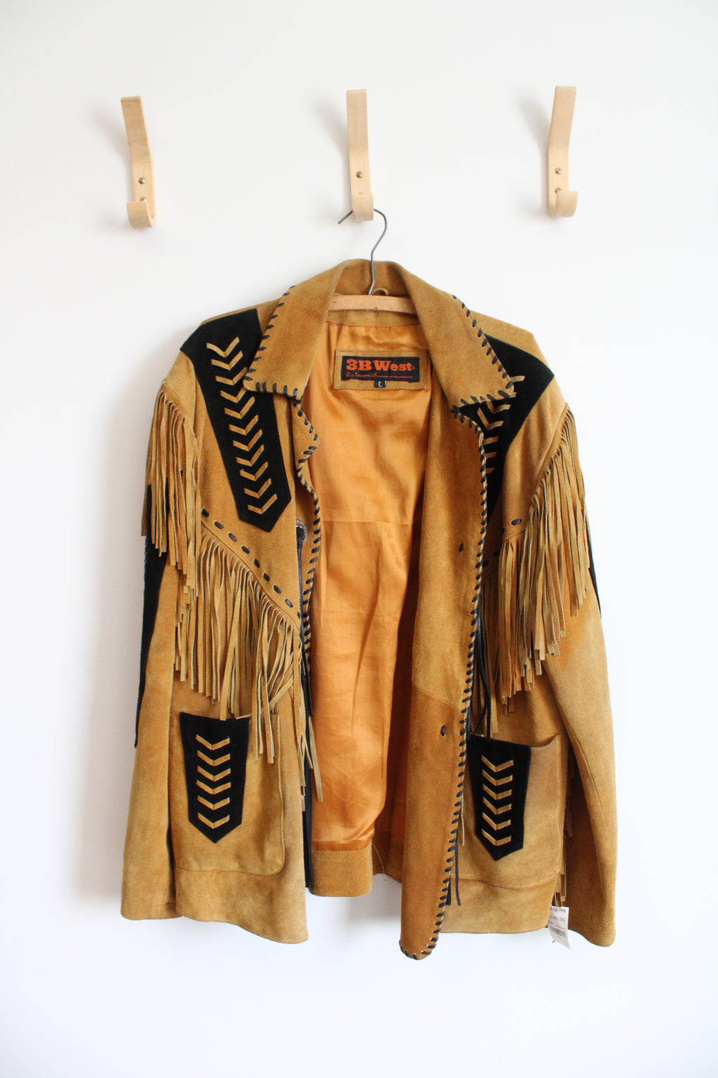 Vintage 3B West Fringe Leather Jacket | L