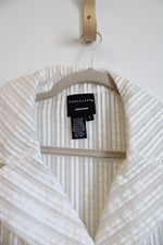 NEW Doncaster Cream Semi-Sheer Striped Jacket | 8