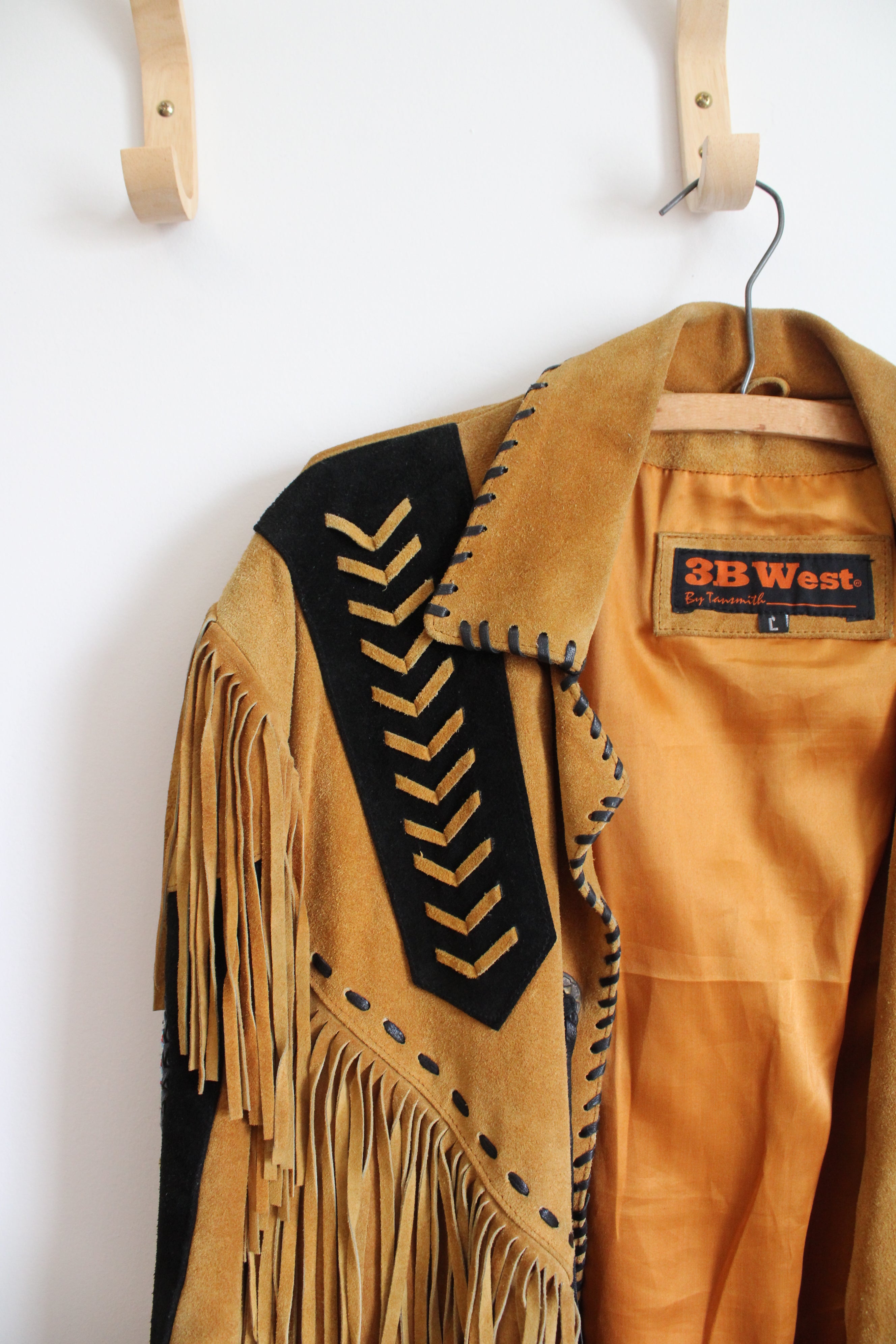 Vintage 3B West Fringe Leather Jacket | L