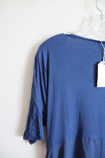 NEW Dusty Blue Knit & Chiffon Maxi Dress | XXL