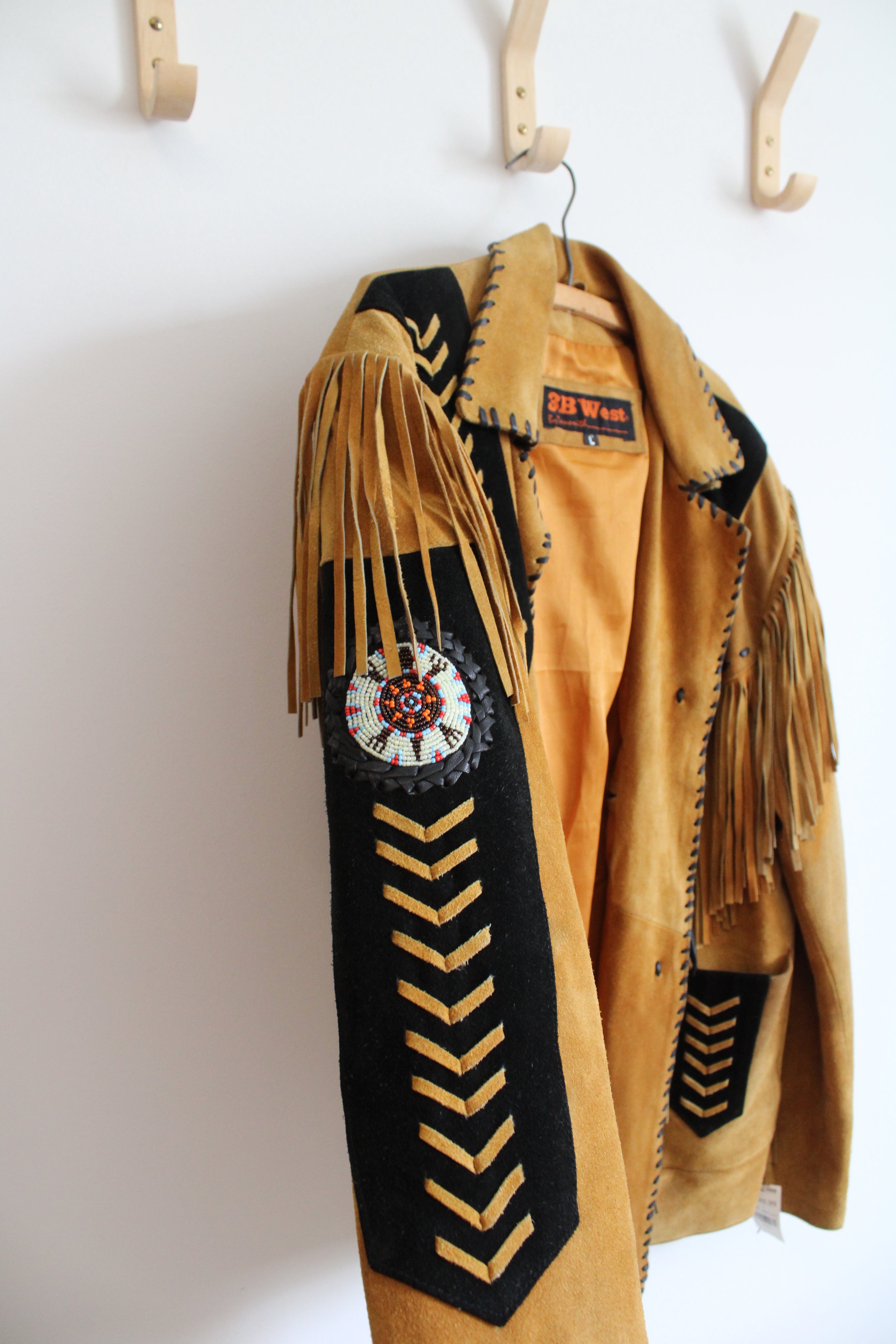 Vintage 3B West Fringe Leather Jacket | L