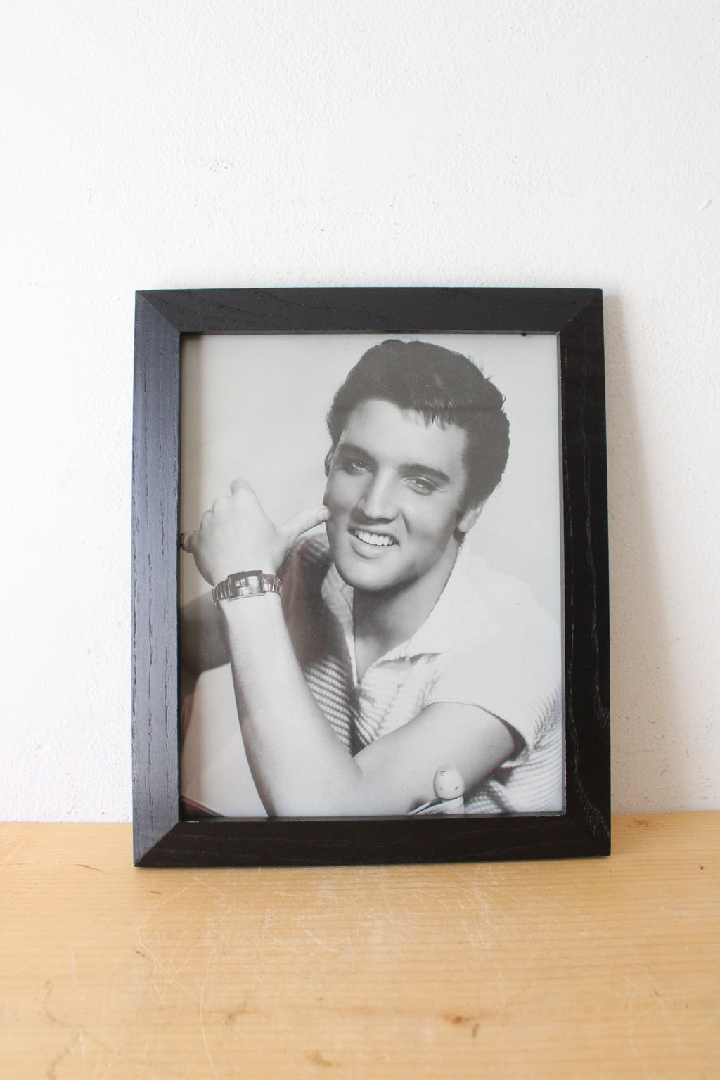 Elvis Presley Black & White Framed Print