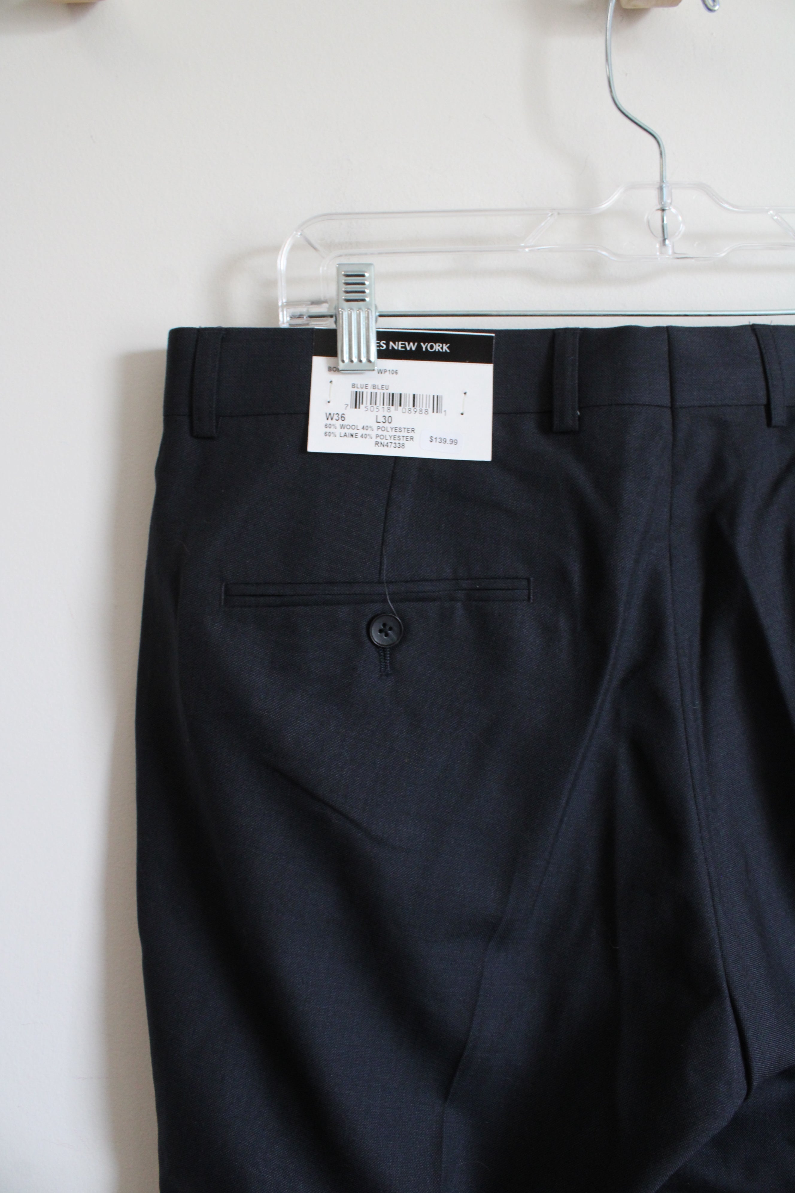 NEW Jones New York Wool Blend Blue Dress Pants