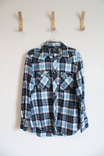 Cactus Man Blue & White Flannel Shirt | M