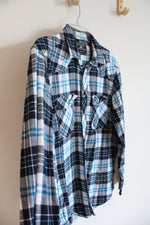 Cactus Man Blue & White Flannel Shirt | M