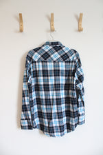 Cactus Man Blue & White Flannel Shirt | M