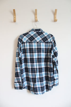 Cactus Man Blue & White Flannel Shirt | M