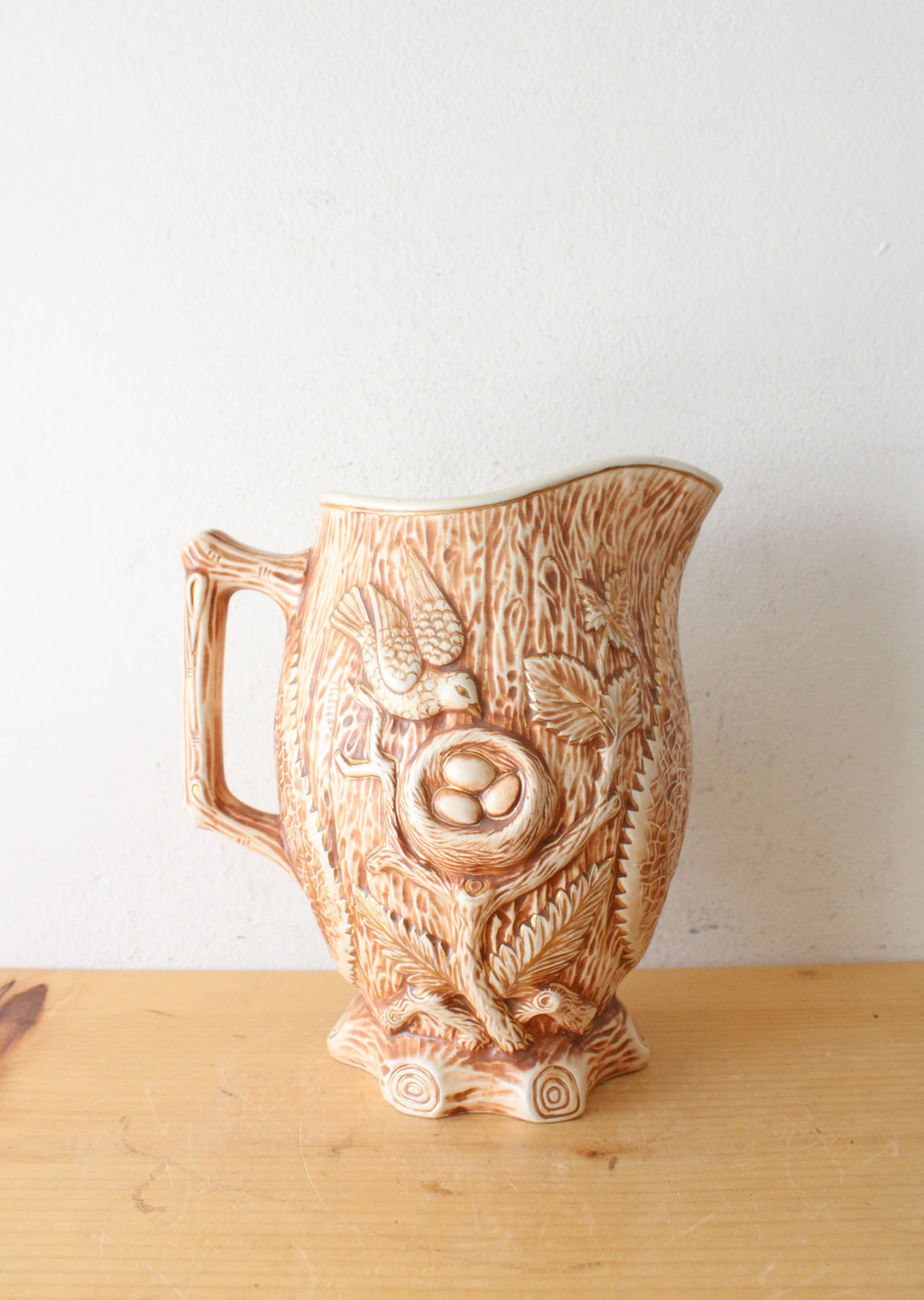Errol Tan Bird Nest Tree Ceramic Pitcher