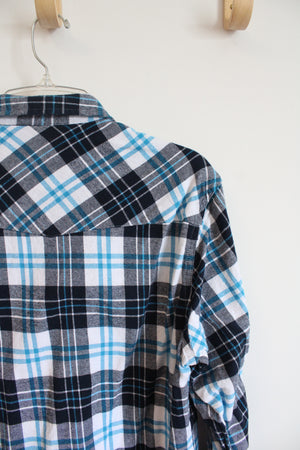 Cactus Man Blue & White Flannel Shirt | M