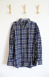 Mountain Ridge Navy Red & White Flannel Shirt | 3XL Tall