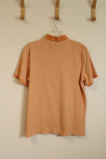 Izod Light Orange Knit Polo Shirt | M