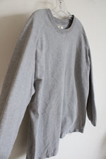 Marlin Gray Cotton Crewneck Sweatshirt | L