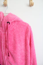White Mark Cozy Collection Pink Sherpa Full Zip Jacket | M