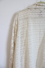 Johnny Was Crocheted Lace Boho Style Cardigan | M