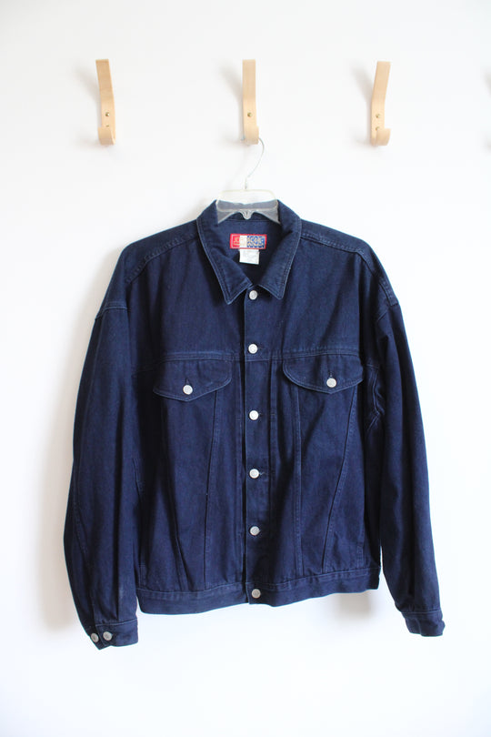 Vintage Jordache America Dark Wash Denim Jacket | XL