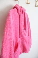 White Mark Cozy Collection Pink Sherpa Full Zip Jacket | M