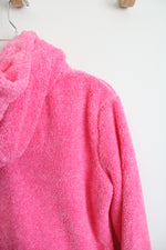 White Mark Cozy Collection Pink Sherpa Full Zip Jacket | M