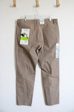 NEW Active Flex Waistband Slim Fit Travel Tan Pants | 36X32