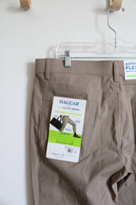 NEW Active Flex Waistband Slim Fit Travel Tan Pants | 36X32