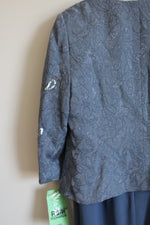 NEW R&M Richards Blue Sequined Paisley Dress & Top Set | 8 Petite