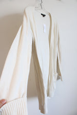 NEW Banana Republic Wool Blend Long Cream Cardigan | M
