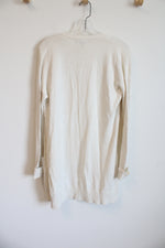 NEW Banana Republic Wool Blend Long Cream Cardigan | M