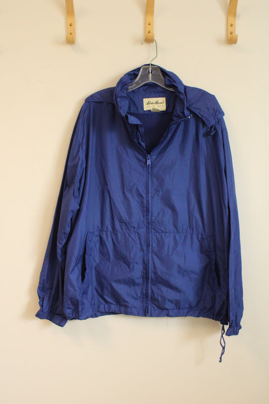 Eddie Bauer Cobalt Blue Windbreaker Jacket with Pockets | XXL