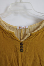 Surya Cotton Mustard Asymmetrical Top | M