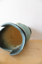 Vintage Roseville Pottery Freesia Dark Teal Ceramic Pitcher