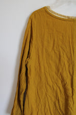 Surya Cotton Mustard Asymmetrical Top | M