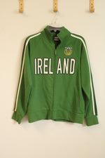 Roma Athletica Green Ireland Varsity Zip Up Sweatshirt Jacket | M