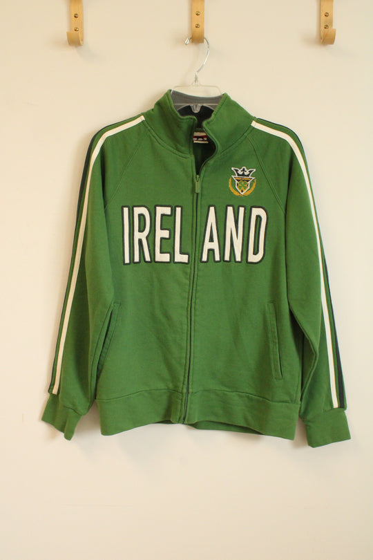 Roma Athletica Green Ireland Varsity Zip Up Sweatshirt Jacket | M