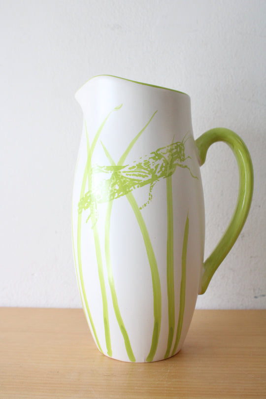 Melrose Grasshopper Painted Tall Pitcher