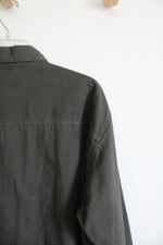 Vintage L.L. Bean Olive Green Flannel Lined Shacket | L